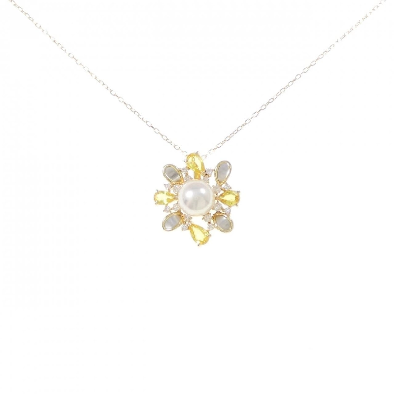 K18YG/PT850 Dây chuyền ngọc trai Akoya 7.5mm - Hàng hiệu Chính hãng 856694