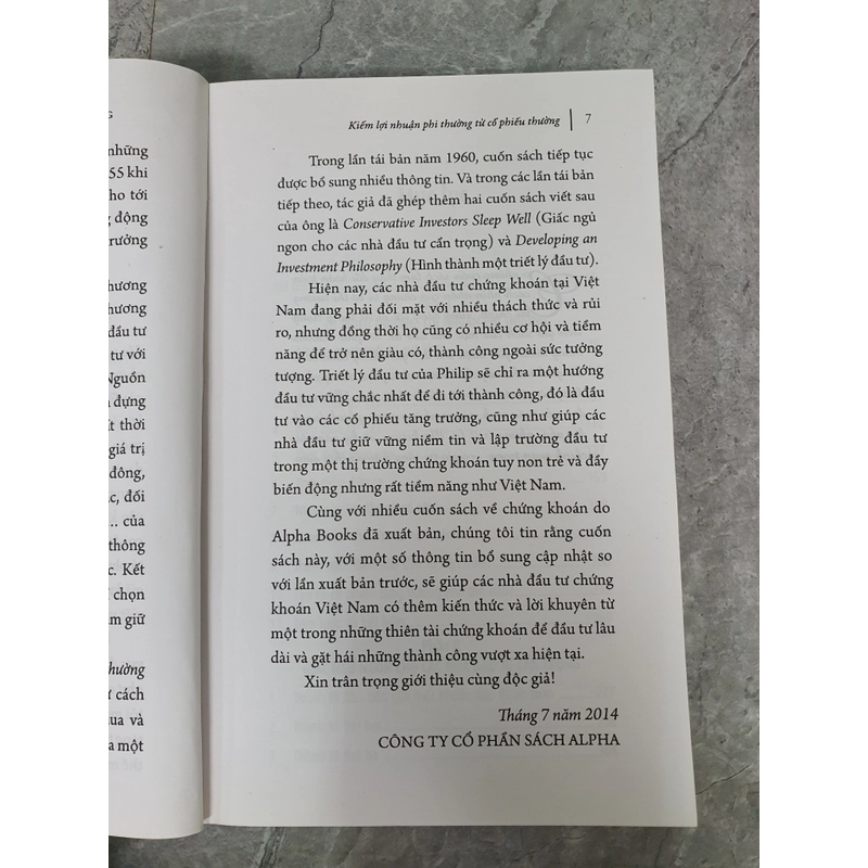CỔ PHIẾU THƯỜNG LỢI NHUẬN PHI THƯỜNG - PHILIP A. FISHER 471585