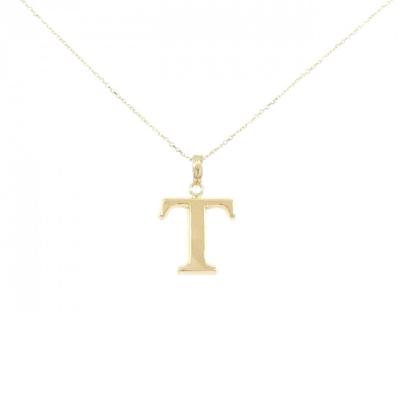 K18YG Chữ cái T Dây chuyền - Hàng hiệu Chính hãng 864011