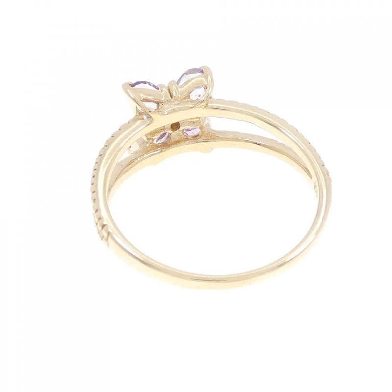 Nhẫn Amethyst K10YG Hoa 672869