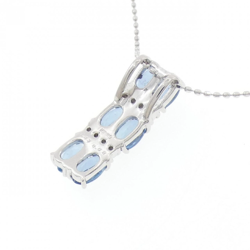 K18WG Aquamarine Necklace 1.43CT - Hàng hiệu Authentic 857450