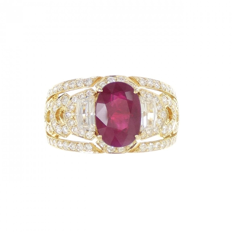 Nhẫn ruby K18YG 2.01CT xuất xứ từ Myanmar 668085