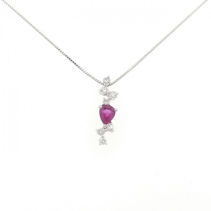 Dây chuyền ruby PT900/PT850 0.58CT - Hàng hiệu Authentic 867243