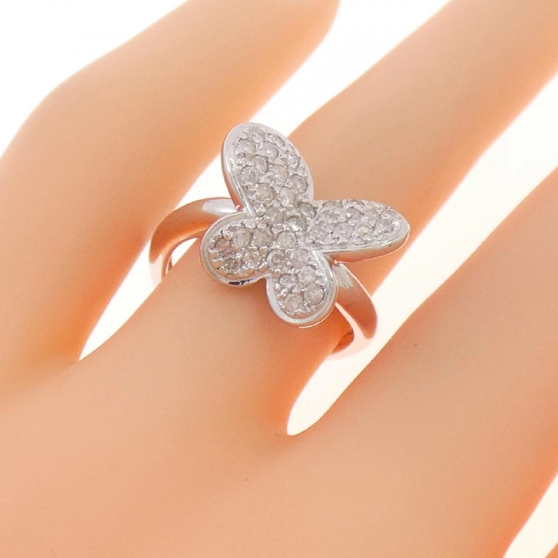 Nhẫn kim cương bướm Pavé K14WG 0.50CT - Hàng hiệu Authentic 852232
