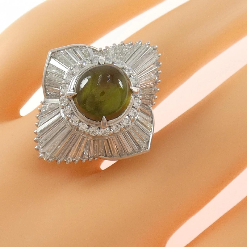 Nhẫn Chrysoberyl Cat's Eye PT900 6.29CT 668571