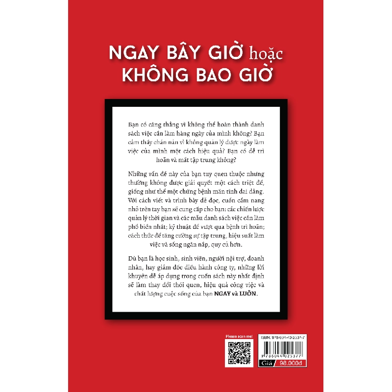 Ngay Và Luôn - Xóa Bỏ Khoảng Cách Giữa Ý Định Và Hành Động Của Bạn - Michelle Moore 287798