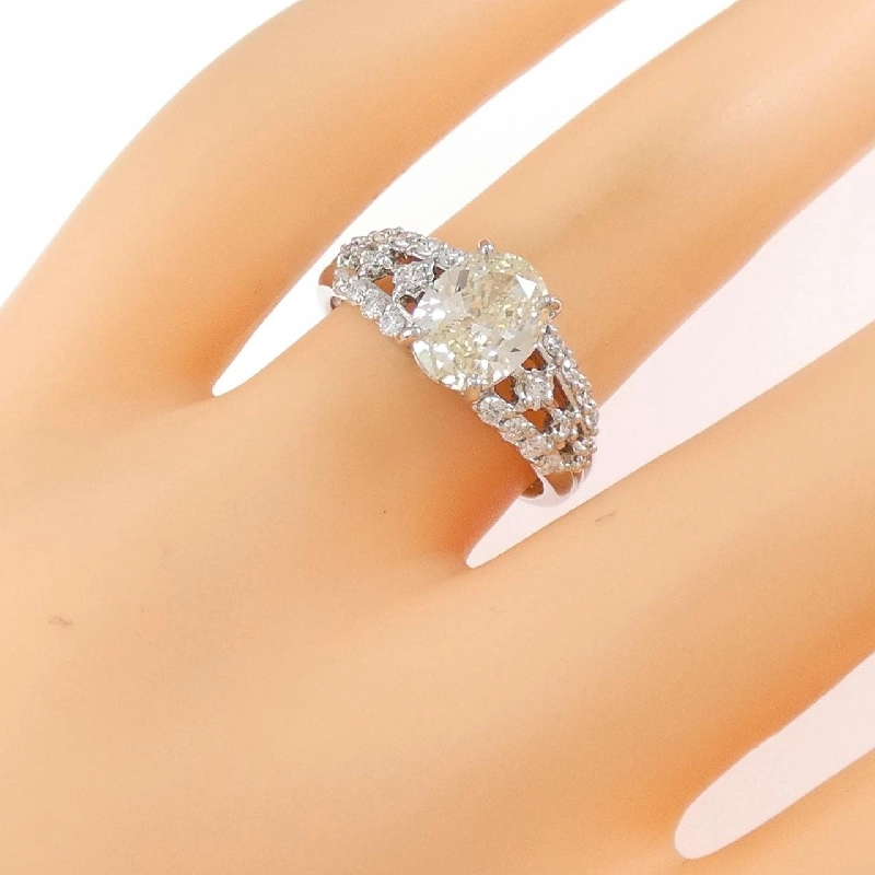 Nhẫn kim cương PT900 1.628CT VLY SI2 cắt oval - Hàng hiệu Authentic 873770