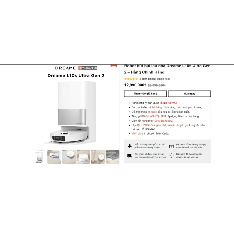ROBOT HÚT BỤI DREAME L10S ULTRA GEN2 596340
