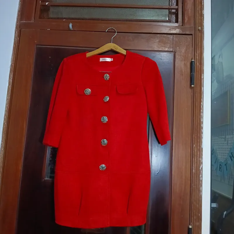 Áo khoác thun nỉ màu đỏ trê trung 693471