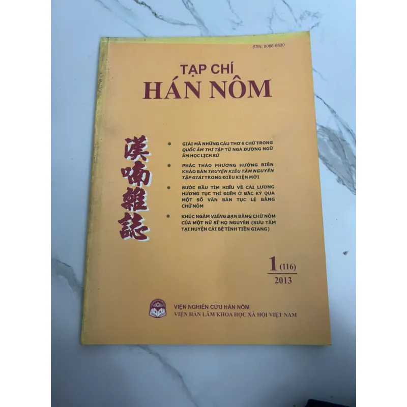 Tạp chí Hán Nôm - Số 1(116) năm 2013 700501