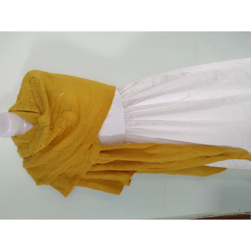 Khăn choàng cổ bằng len màu vàng đồng 10753