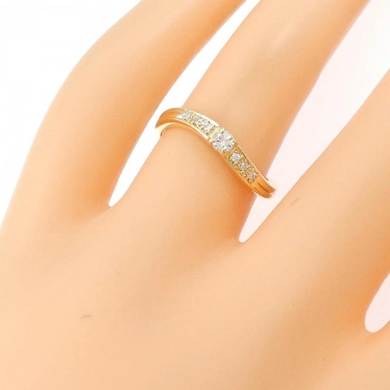 Nhẫn kim cương K18YG 0.09CT 668203
