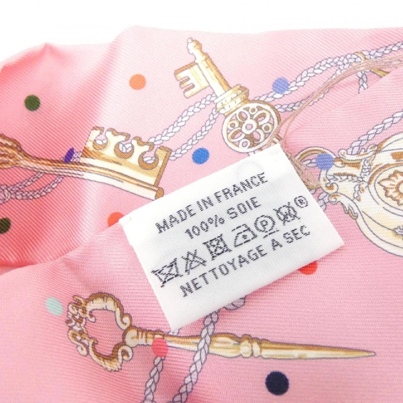 Hàng hiệu Authentic Hermès LES CLES A POIS Twilly 063871S Khăn quàng 806954