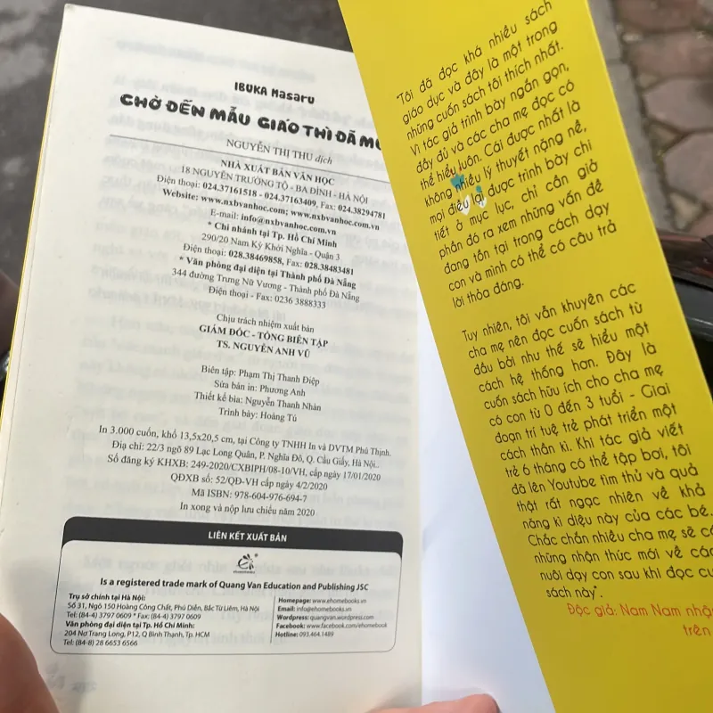 Sách nuôi dạy con : chờ đến mẫu giáo thì đã muộn - ibuka masaru - ehomebooks  1027302