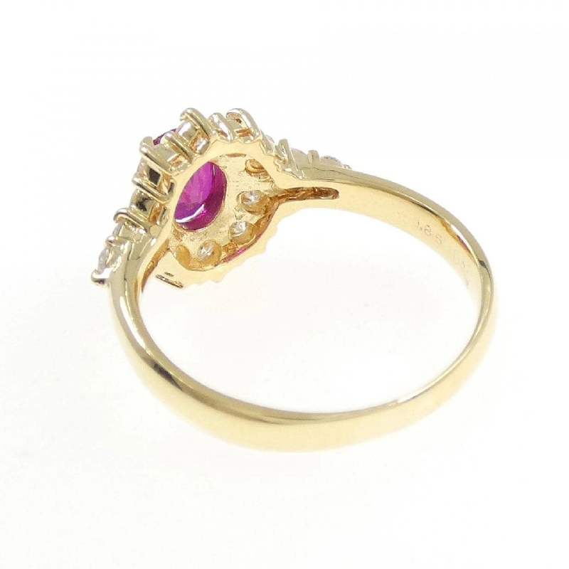 Nhẫn Ruby K18YG 0.85CT - Hàng hiệu Chính hãng 847856