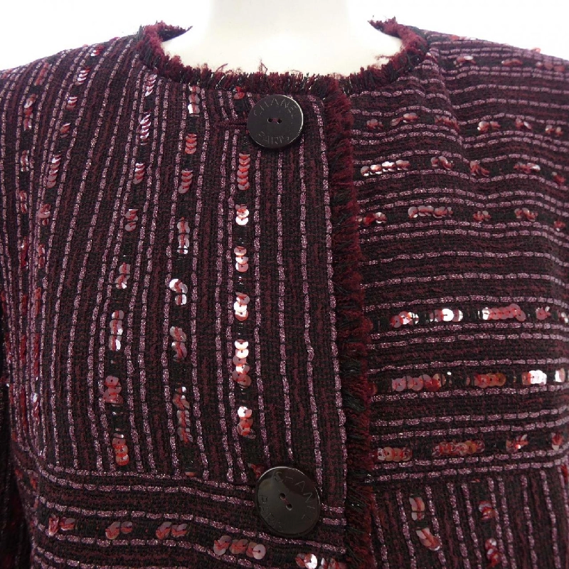 【Mã giảm giá】【Cổ điển】Áo khoác không cổ CHANEL 641700