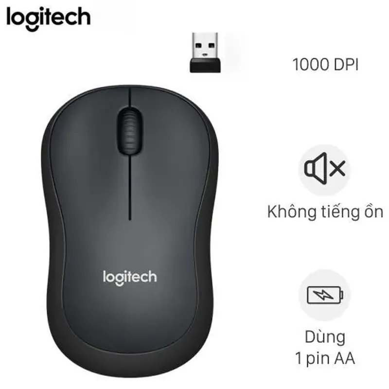 Chuột không dây Logitech Silent M220 chống ồn 1033402