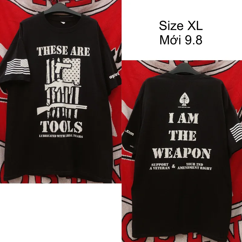 Áo phông mỹ đen size XL (75kg-dưới 100kg) 994189