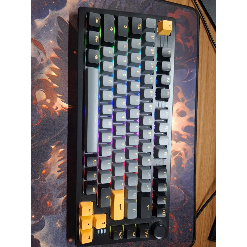 Bàn phím cơ DareU EK75 Pro triple mode black golden Fullbox 713311