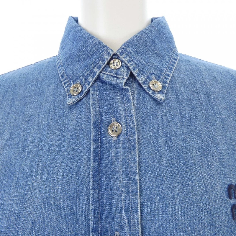 Áo sơ mi chambray MIU MIU GWC104 S232 1294 629621