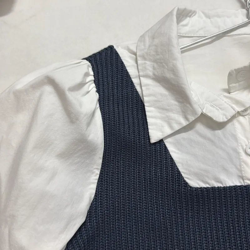 Áo sơ mi nữ phối len 740955