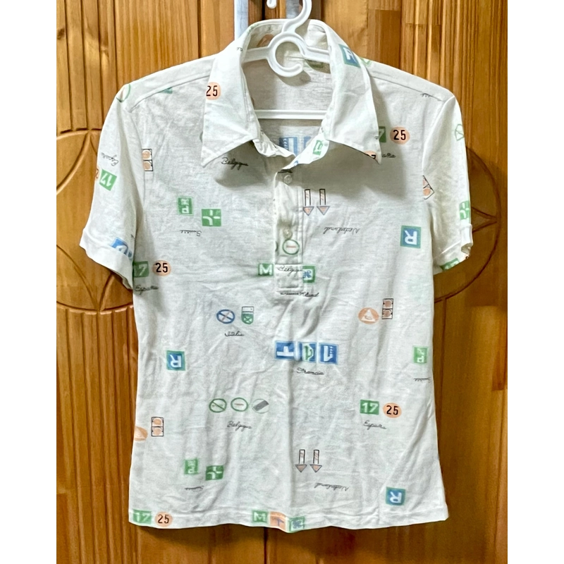 Áo thun nữ có cổ in hoạ tiết dưới 55kg 526150
