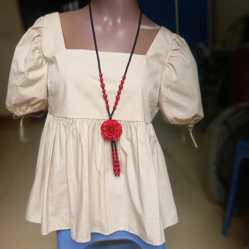 Áo váy thời trang, size M, màu kem, thời trang AMM chính hãng 1021029