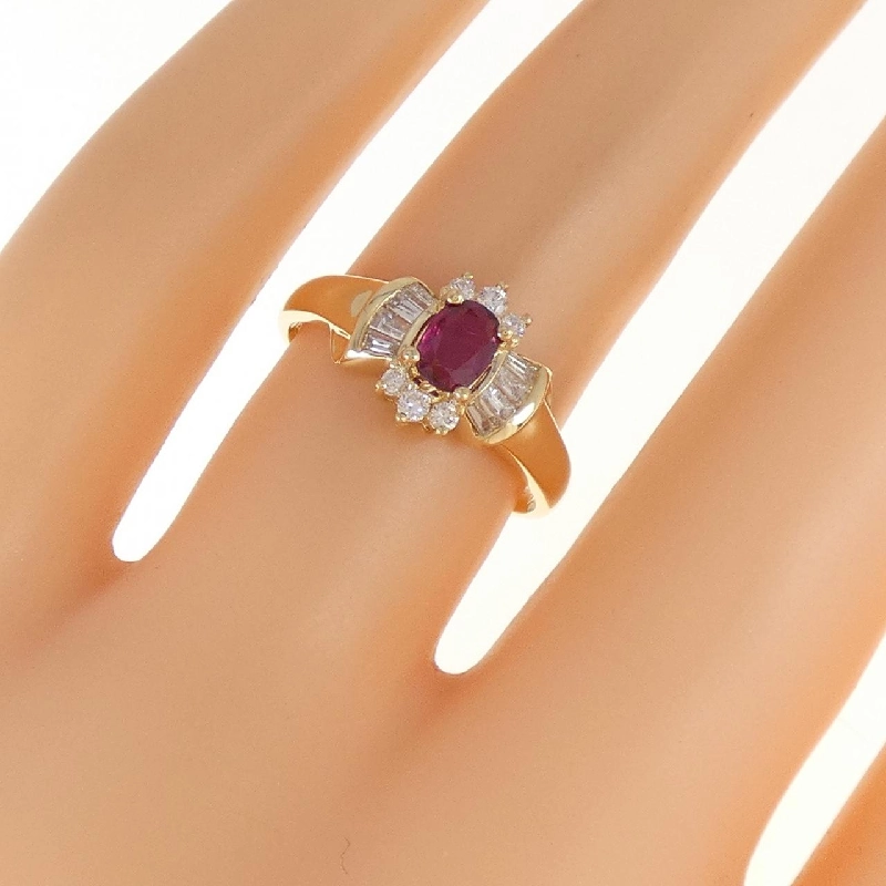 Nhẫn ruby K18YG 0.41CT 672972