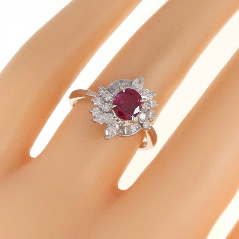 Nhẫn ruby PT900 0.66CT 670552