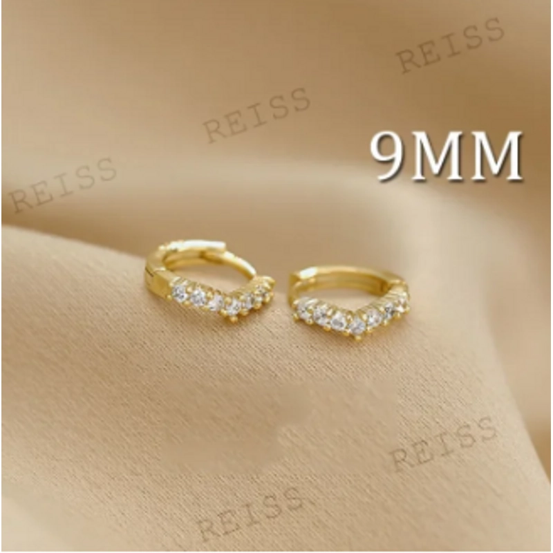 Hoa tai mạ vàng 14K đá Zircon (9mm) 329279