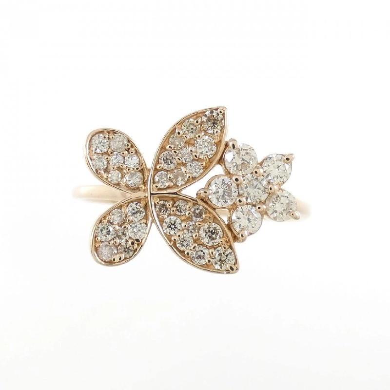 Nhẫn kim cương hoa K18PG 0.45CT 667240