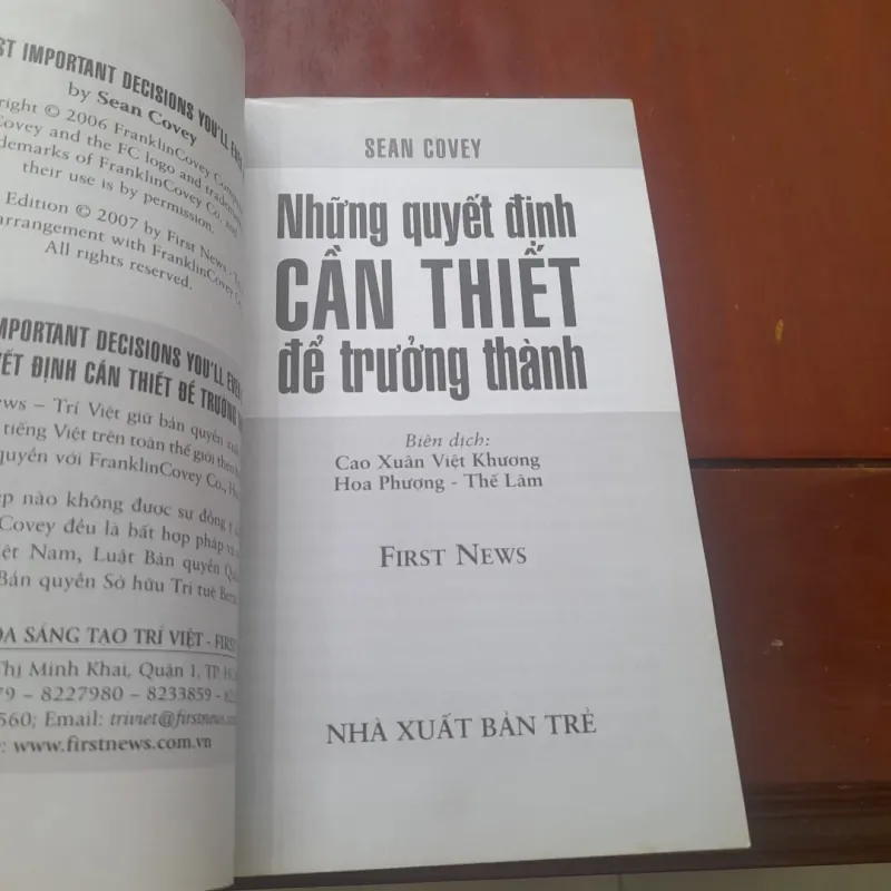 Sean Covey - NHỮNG QUYẾT ĐỊNH CẦN THIẾT ĐỂ TRƯỞNG THÀNH 753857