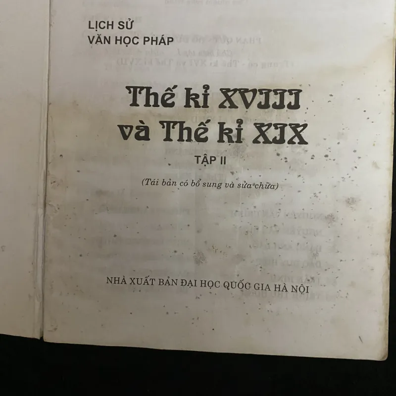 Lịch sử Văn học Pháp - Thế kỷ XVIII và Thế kỷ XIX (Tập II và III) 1029890
