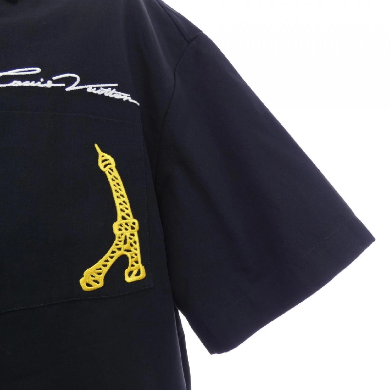 Áo sơ mi cotton ngắn tay mở cổ LOUIS VUITTON HQS95WIKE - Hàng hiệu Authentic 898489