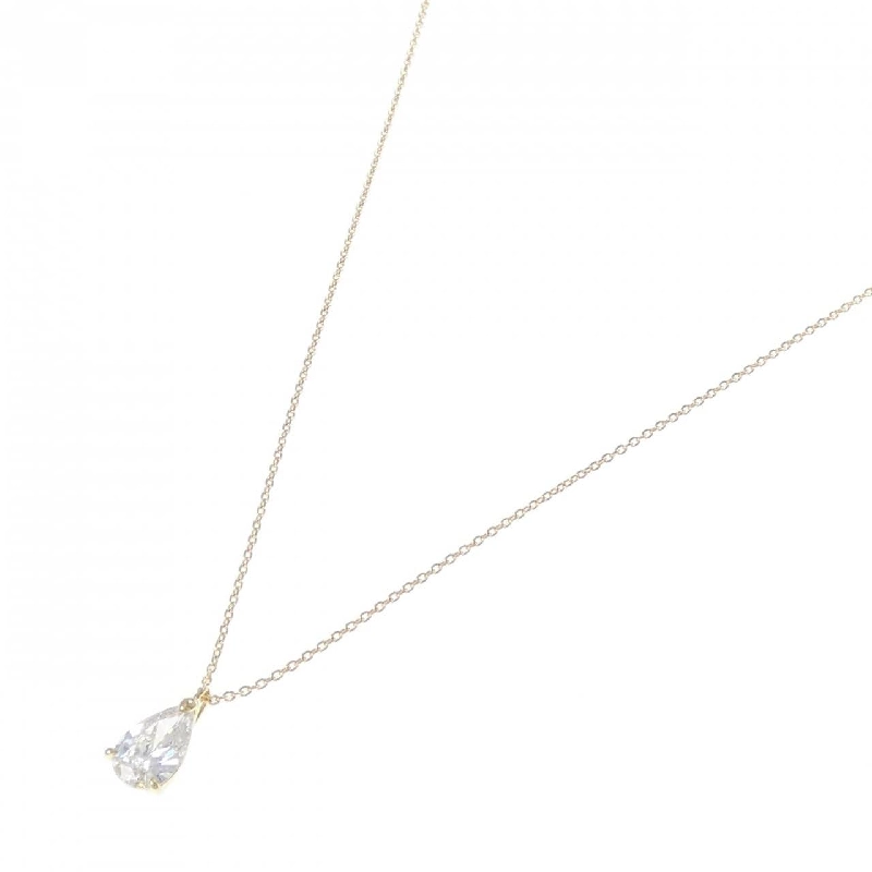 K18YG Dây chuyền kim cương 1.038CT H SI2 hình giọt nước - Hàng hiệu Authentic 879758