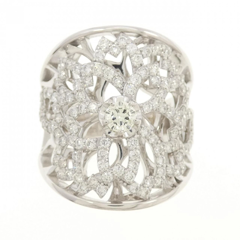 Nhẫn kim cương hoa K18WG 0.186CT 669836