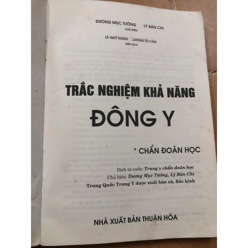 Sách Trắc nghiệm khả năng Đông Y chẩn đoán học - Dương Mục Tường, Lý Bân Chi chủ biên 306879