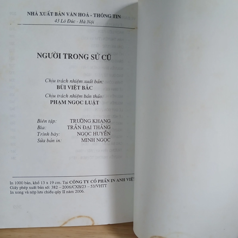 Người Trong Sử Cũ - Nguyễn Bích Ngọc, Phạm Minh Thảo sưu tầm & biên soạn 460878