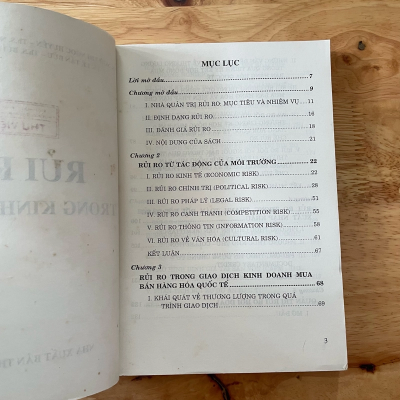 II Tựa sách: Rủi Ro Kinh Doanh - 2003 466544