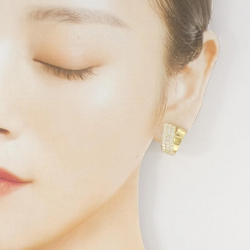 K18YG Bông tai/Khuyên tai Kim cương 2.00CT - Hàng hiệu Chính hãng 873545