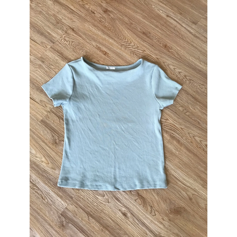 Áo thun nữ size L màu xanh lá nhạt 493817