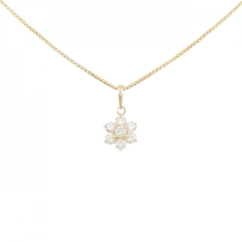 K18YG Hoa Kim Cương Dây Chuyền 0.53CT - Hàng hiệu Chính hãng 863470