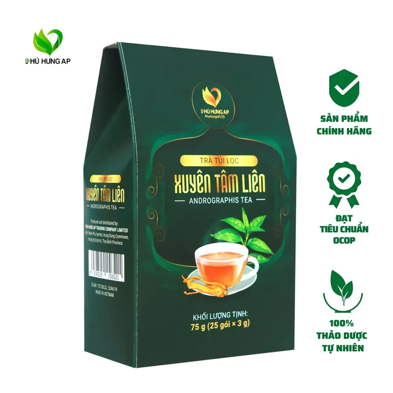 Trà xuyên tâm liên Nam dược AP Phú hưng , 75g ( 25  gói x 3g)  719758