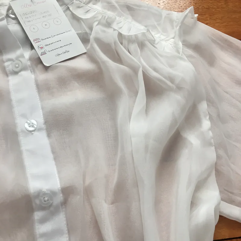 Newtag Áo sơ mi nữ xuyên thấu bling bling May Concept size M 713013