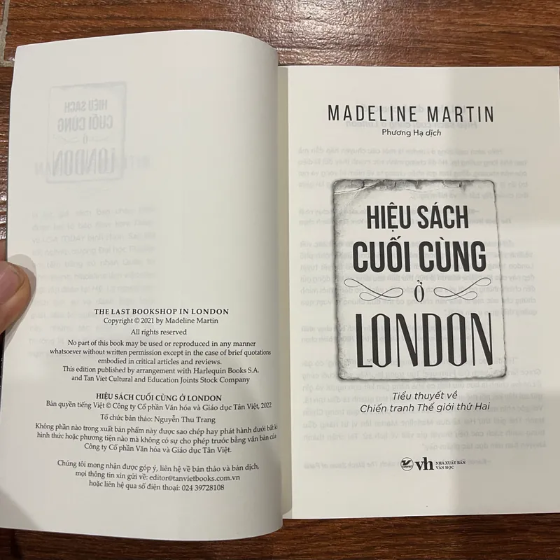 Hiệu Sách Cuối Cùng Ở London - Tiểu Thuyết Về Chiến Tranh Thế Giới Thứ Hai - Madeline..15 564325