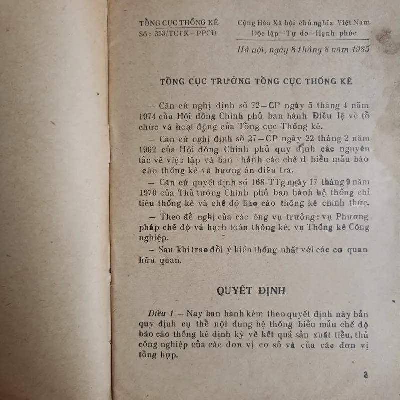 Chế độ báo cáo thống kê định kỳ về kết quả sản xuất tiêu thụ công nghiệp 2 🌻 576616