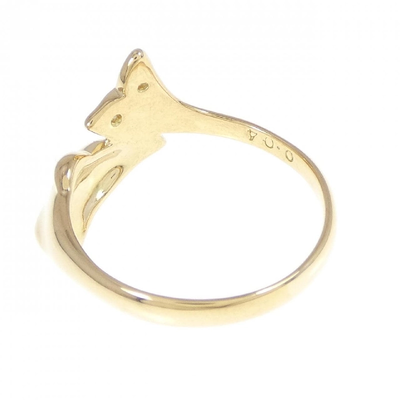 Nhẫn kim cương K18YG hình cá heo 0.04CT 672585