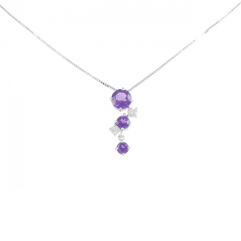 K14WG Mặt dây chuyền Amethyst - Hàng hiệu Chính hãng 858246