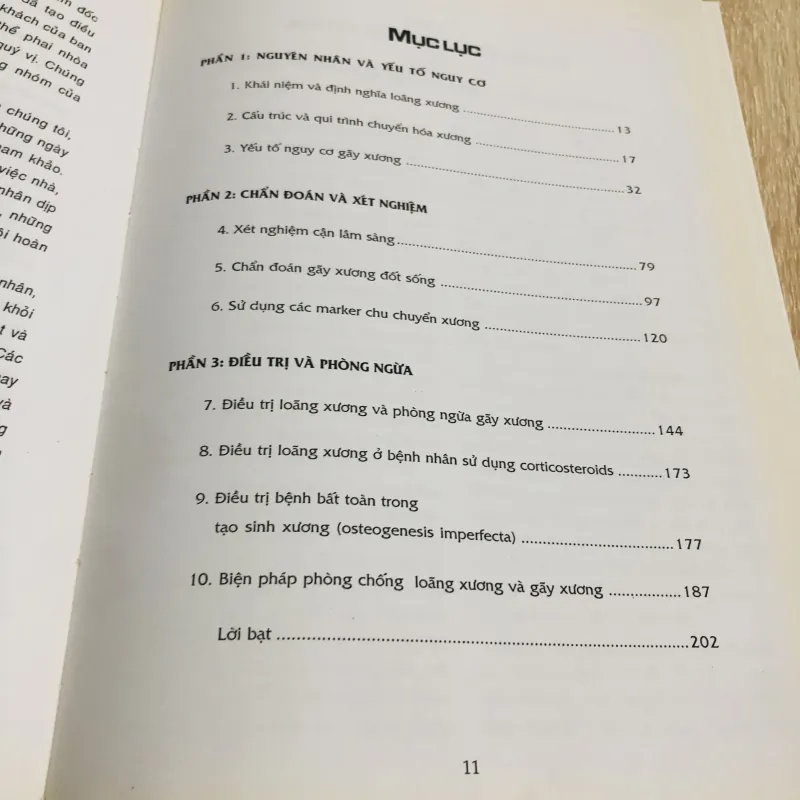 LOÃNG XƯƠNG NGUYÊN NHÂN CHẨN ĐOÁN & ĐIỀU TRỊ PHÒNG NGỪA - 206 TRANG, NXB: 2007 296101