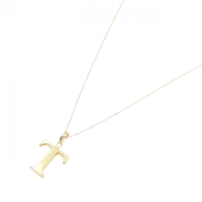 K18YG Chữ cái T Dây chuyền - Hàng hiệu Chính hãng 864011